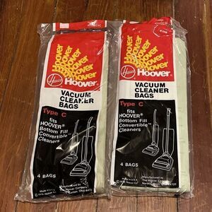 Hoover Type C Vacuum Cleaner Bags - 8 Bags Total, 4 In A Pack - Vintage 1976
